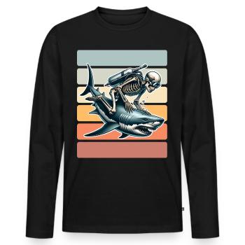 Tauchen Taucher - Männer Premium Bio Langarmshirt - Schwarz - Vorne - Nico (187cm)