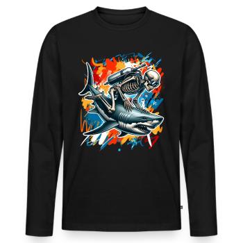Tauchen Taucher - Männer Premium Bio Langarmshirt - Schwarz - Vorne - Nico (187cm)