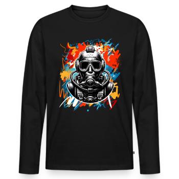 Tauchen Taucher - Männer Premium Bio Langarmshirt - Schwarz - Vorne - Nico (187cm)
