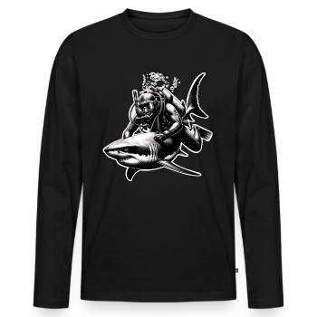 Tauchen Taucher - Männer Premium Bio Langarmshirt - Schwarz - Vorne - Nico (187cm)