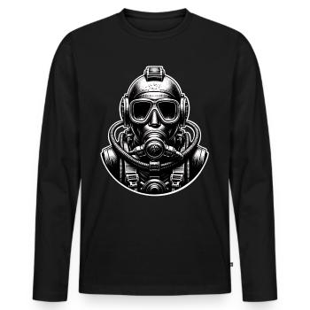 Tauchen Taucher - Männer Premium Bio Langarmshirt - Schwarz - Vorne - Nico (187cm)