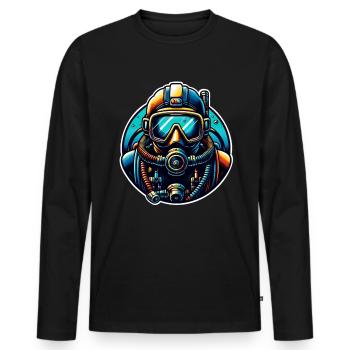 Tauchen Taucher - Männer Premium Bio Langarmshirt - Schwarz - Vorne - Nico (187cm)