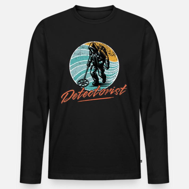 Sondeln Metalldetektor - Männer Premium Bio Langarmshirt - Schwarz