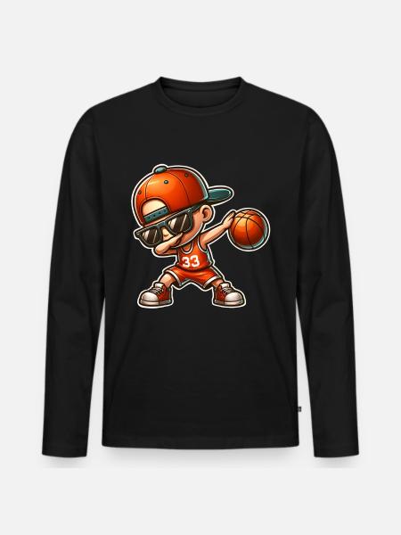 Basketball Basketball Players - Men's Premium Organic Long Sleeve Shirt - black