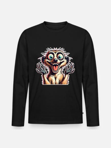 Suricate - T-shirt manches longues Premium bio Homme - noir