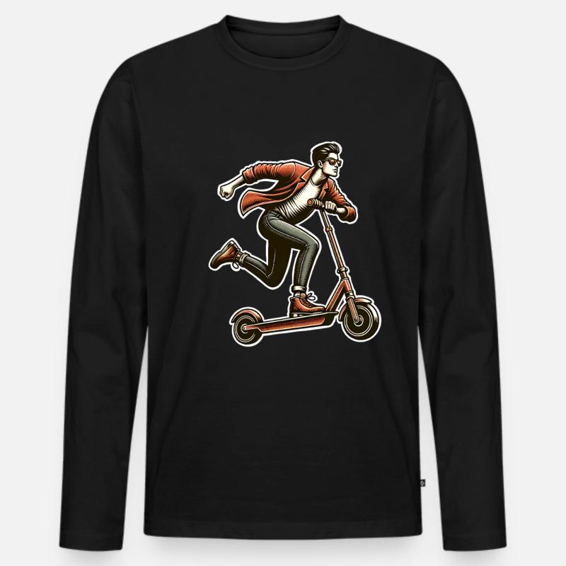 Kick Scooters E-Scooters E-Scooters - Men's Premium Organic Long Sleeve Shirt - black
