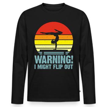 Gymnast Floor Gymnastics Acrobatics - Men's Premium Organic Long Sleeve Shirt - black - Front - Nico (187cm)
