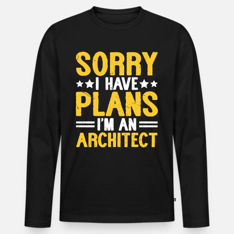 Architekt - Männer Premium Bio Langarmshirt - Schwarz