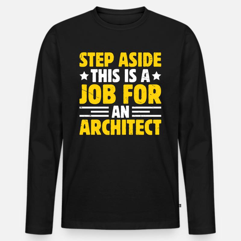 Architekt - Männer Premium Bio Langarmshirt - Schwarz