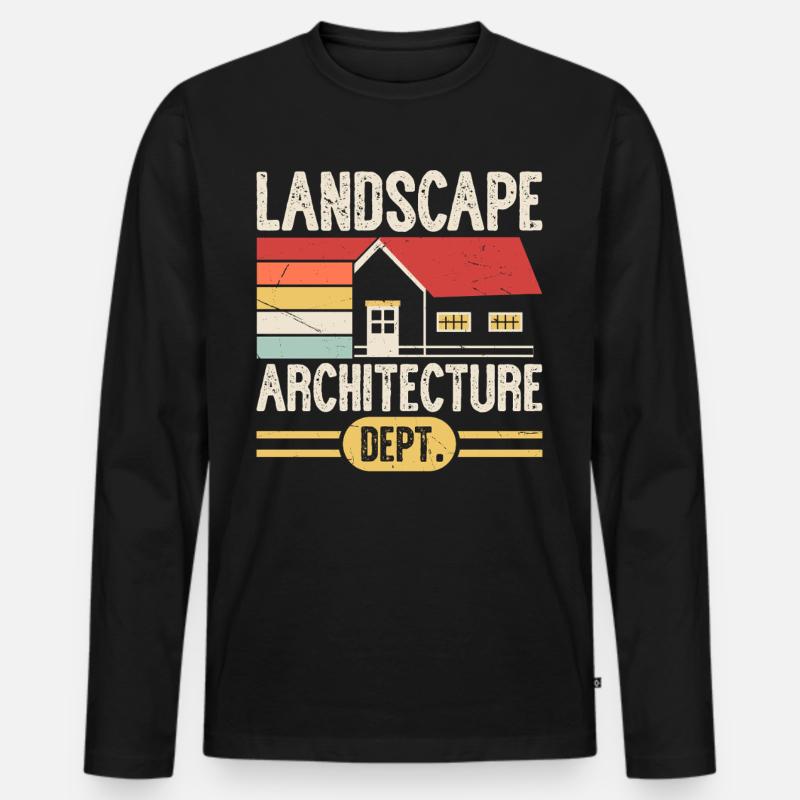Architekt - Männer Premium Bio Langarmshirt - Schwarz