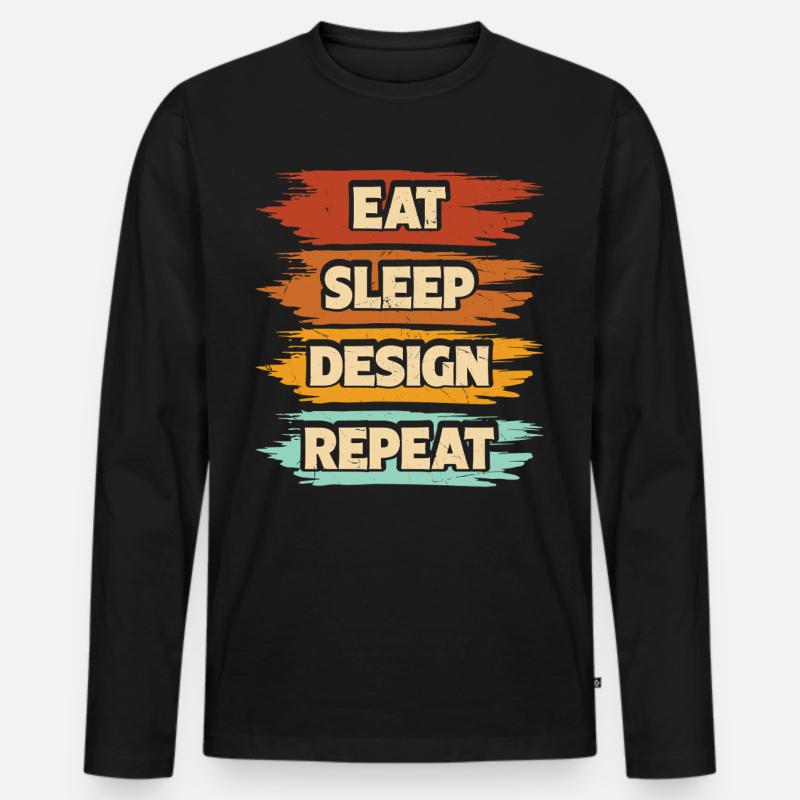 Architekt - Männer Premium Bio Langarmshirt - Schwarz