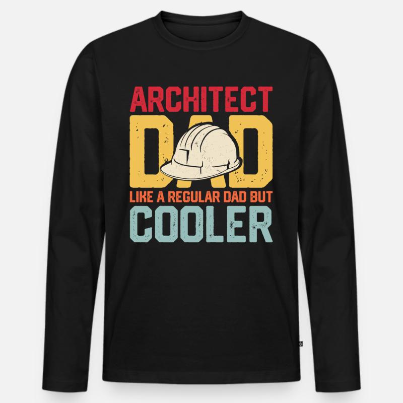 Architekt - Männer Premium Bio Langarmshirt - Schwarz