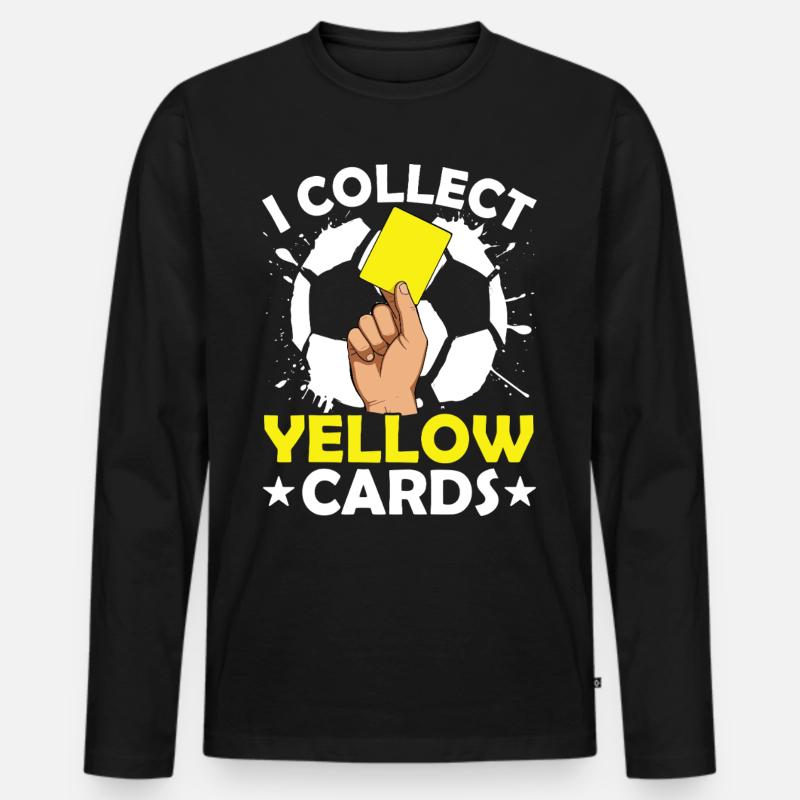 Fußball - Männer Premium Bio Langarmshirt - Schwarz
