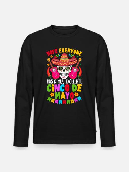 Cino de Mayo - Men's Premium Organic Long Sleeve Shirt - black