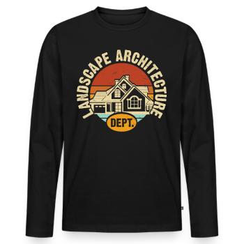 Architecte - T-shirt manches longues Premium bio Homme - noir - Devant - Nico (187cm)