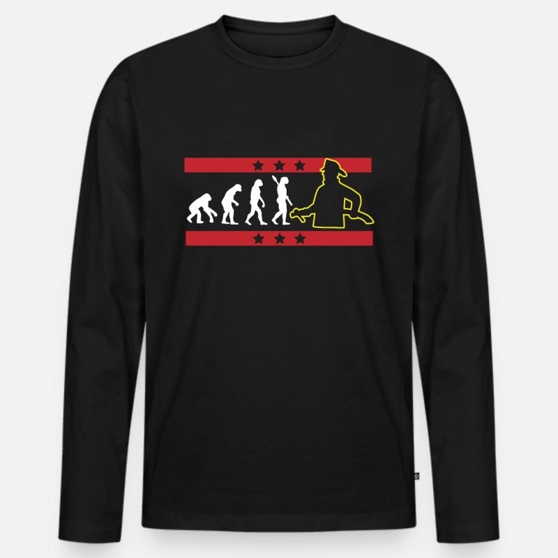 EVOLUTION FIREFIGHTER FIREFIGHTER FIREFIGHTER - Men's Premium Organic Long Sleeve Shirt - black