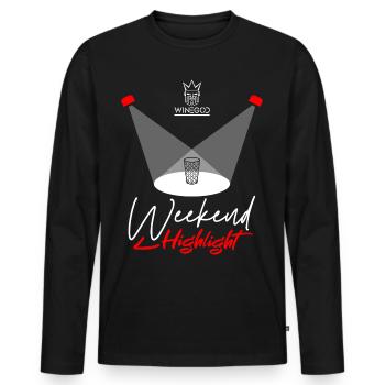 Wine Spritzer Weekend Highlight - Men's Premium Organic Long Sleeve Shirt - black - Front - Nico (187cm)