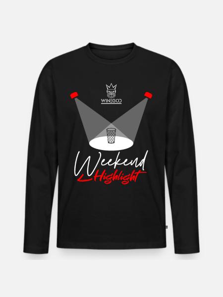 Wine Spritzer Weekend Highlight - Men's Premium Organic Long Sleeve Shirt - black