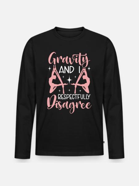 Aerialist - Aerial Yoga and Aerial Silk Acrobatics - Men's Premium Organic Long Sleeve Shirt - black