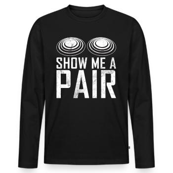Tontaubenschießen & Lustige Sportschütze Tontauben - Männer Premium Bio Langarmshirt - Schwarz - Vorne - Nico (187cm)