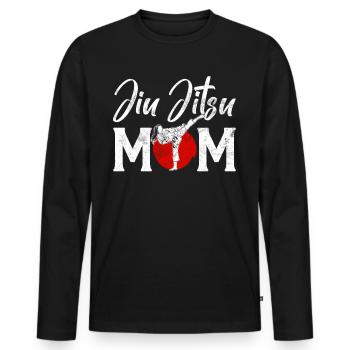 Jiu Jitsu Arts Martiaux Kung Fu & Karaté Jiu Jitsu - T-shirt manches longues Premium bio Homme - noir - Devant - Nico (187cm)