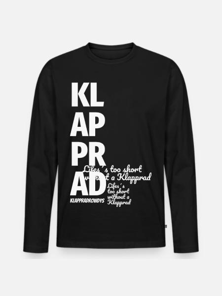 Klapprad Faltrad Fahrrad Geschenk Spruch Fashion - Männer Premium Bio Langarmshirt - Schwarz
