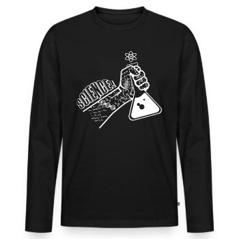 Be Strong Science - Men's Premium Organic Long Sleeve Shirt - black - Front - Nico (187cm)