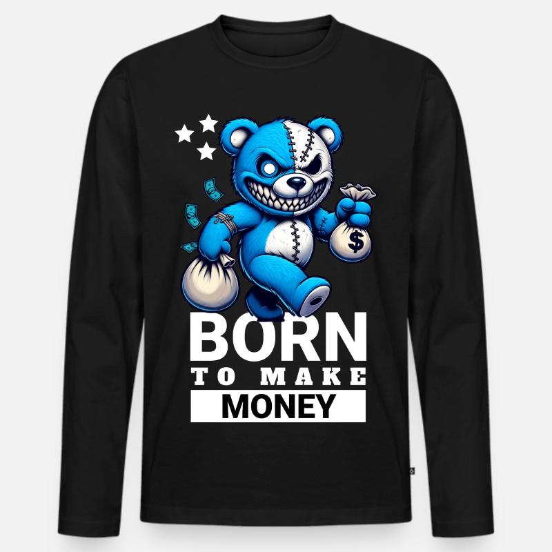 Born to make Money - Männer Premium Bio Langarmshirt - Schwarz
