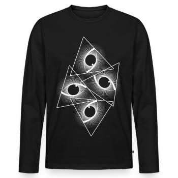 Magische Augen Magie - Männer Premium Bio Langarmshirt - Schwarz - Vorne - Nico (187cm)