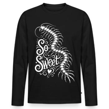 Motif de Scolopender - T-shirt manches longues Premium bio Homme - noir - Devant - Nico (187cm)