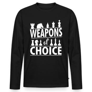 Chess weapons of your choice - Men's Premium Organic Long Sleeve Shirt - black - Front - Nico (187cm)