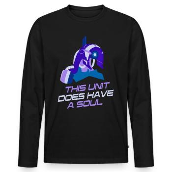 Cette unité a une âme - T-shirt manches longues Premium bio Homme - noir - Devant - Nico (187cm)
