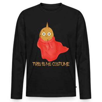 this is my costume,potato,halloween - Men's Premium Organic Long Sleeve Shirt - black - Front - Nico (187cm)