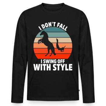Acrobate Riding Rider Vaulter Acrobat - T-shirt manches longues Premium bio Homme - noir - Devant - Nico (187cm)