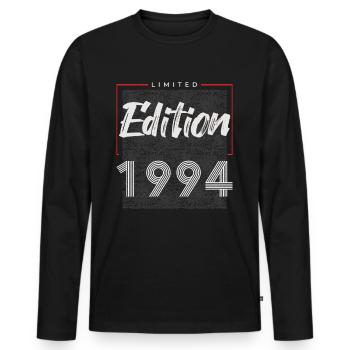30th Birthday Legend since 1994 - Men's Premium Organic Long Sleeve Shirt - black - Front - Nico (187cm)