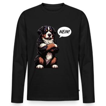 Nein Berner Sennenhund Sennenhunde Sennen Besitzer - Männer Premium Bio Langarmshirt - Schwarz - Vorne - Nico (187cm)