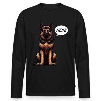 No German Shepherd Shepherd dogs - Men's Premium Organic Long Sleeve Shirt - black - Front - Nico (187cm)