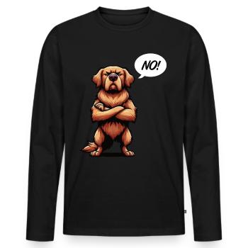 Pas de Golden Retriever Goldie Goldiebesitzer Goldies - T-shirt manches longues Premium bio Homme - noir - Devant - Nico (187cm)