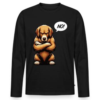 Pas de Golden Retriever Goldie Goldiebesitzer Goldies - T-shirt manches longues Premium bio Homme - noir - Devant - Nico (187cm)