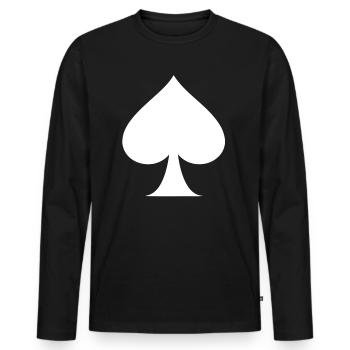 PIK ASS - Men's Premium Organic Long Sleeve Shirt - black - Front - Nico (187cm)