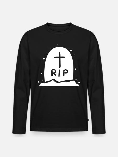 rest in peace - Men's Premium Organic Long Sleeve Shirt - black