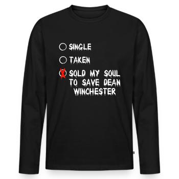 Supernatural - Men's Premium Organic Long Sleeve Shirt - black - Front - Nico (187cm)
