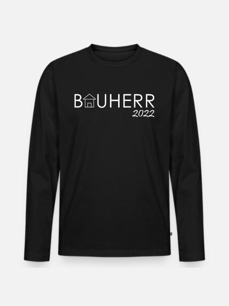 Bauherr 2022 | Hauskauf | Eigenheim | Umzug - Männer Premium Bio Langarmshirt - Schwarz