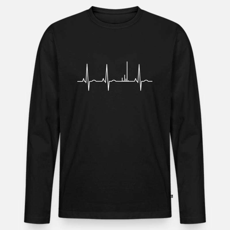 Massenspektrometrie Mass Spectrometry MS Pulse - Männer Premium Bio Langarmshirt - Schwarz