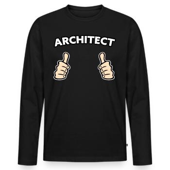 Architekt Architektur Geschenkidee - Männer Premium Bio Langarmshirt - Schwarz - Vorne - Nico (187cm)