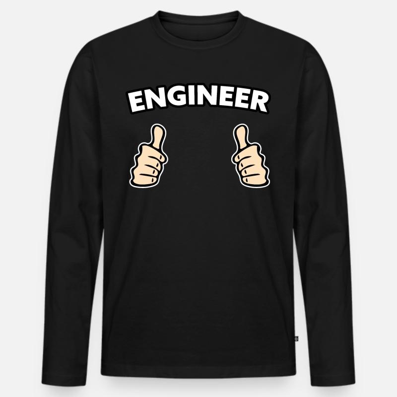Engineer Profession Gift Idea - Men's Premium Organic Long Sleeve Shirt - black