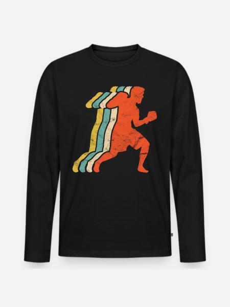 Boxsport Boxing - Männer Premium Bio Langarmshirt - Schwarz