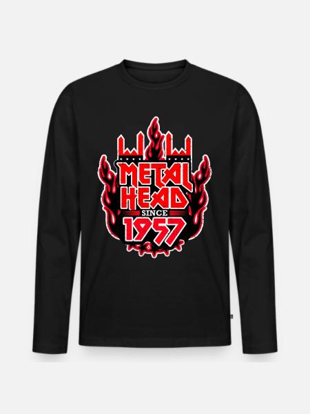 METALHEAD since 1957 - Men's Premium Organic Long Sleeve Shirt - black