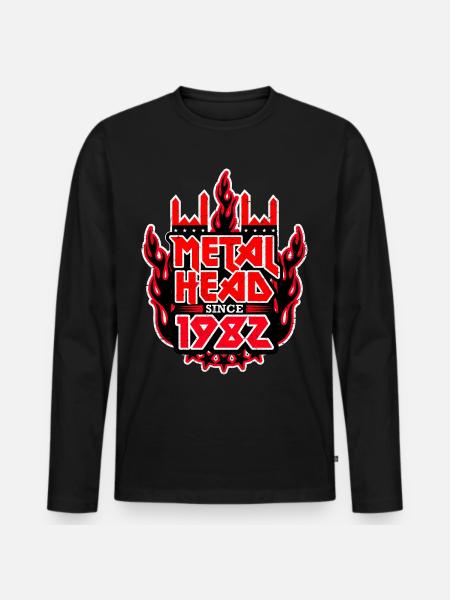 METALHEAD since 1982 - Men's Premium Organic Long Sleeve Shirt - black