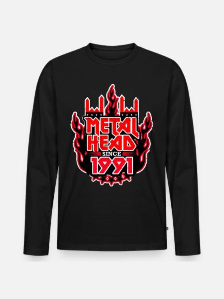 METALHEAD since 1991 - Men's Premium Organic Long Sleeve Shirt - black